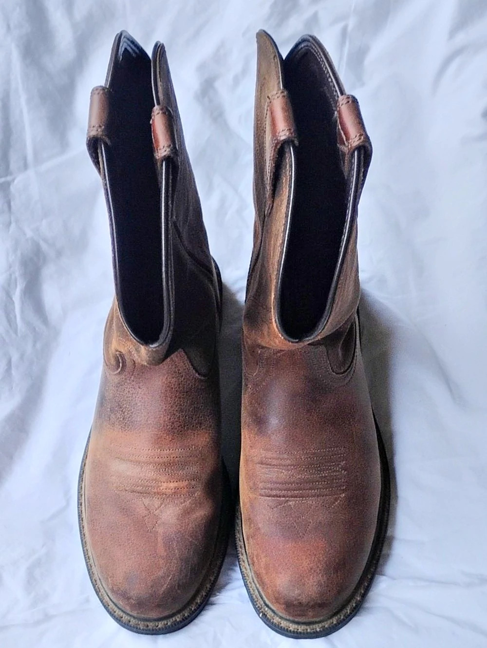 Ariat Wide Square Roper Brown Boots